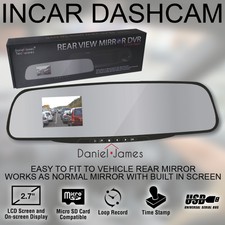 2.7 Inch Car Rear View Mirror DVR Dash Camera
