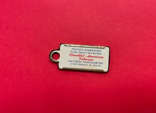 DAV Kansas 1957 Mini License Plate 1.25" Keychain Disabled Veterans Tag FOB - Picture 2 of 4