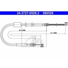 ATE Handbremsseil bremsseil hinten links passend für Fiat Punto Van 176L 176