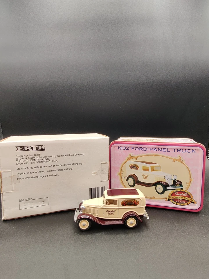 ERTL CAMPBELL'S 125 YRS DIE CAST METAL 1932 FORD PANEL TRUCK B625  1/43 SCALE - Image 2 of 4