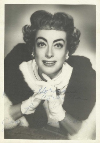 JOAN CRAWFORD Original Vintage Handsigned Photo Portrait 1950's
