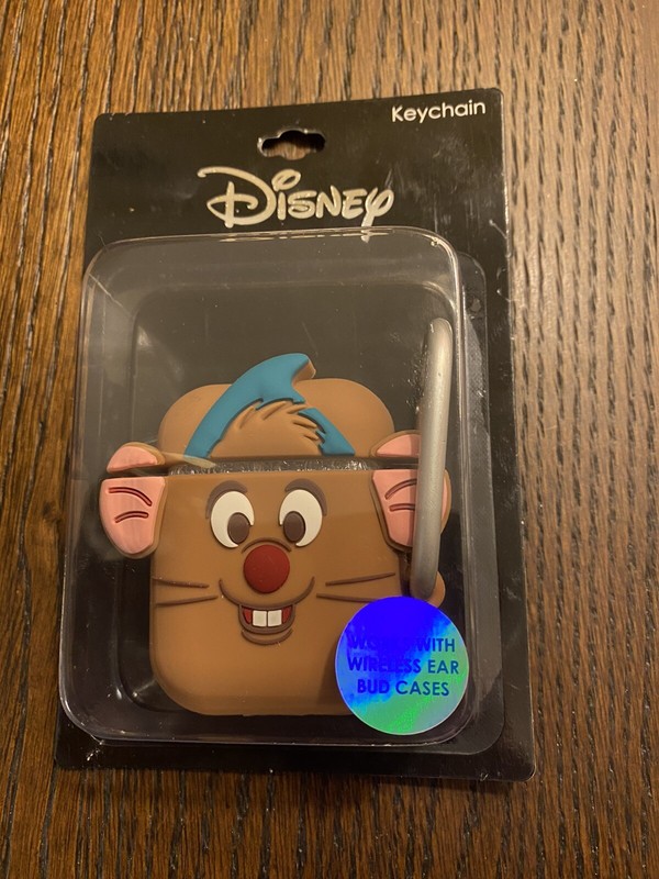 NEW IN PACKAGE!!! Disneys Gus Gus Wireless Ear Bud Case With Keychain!!