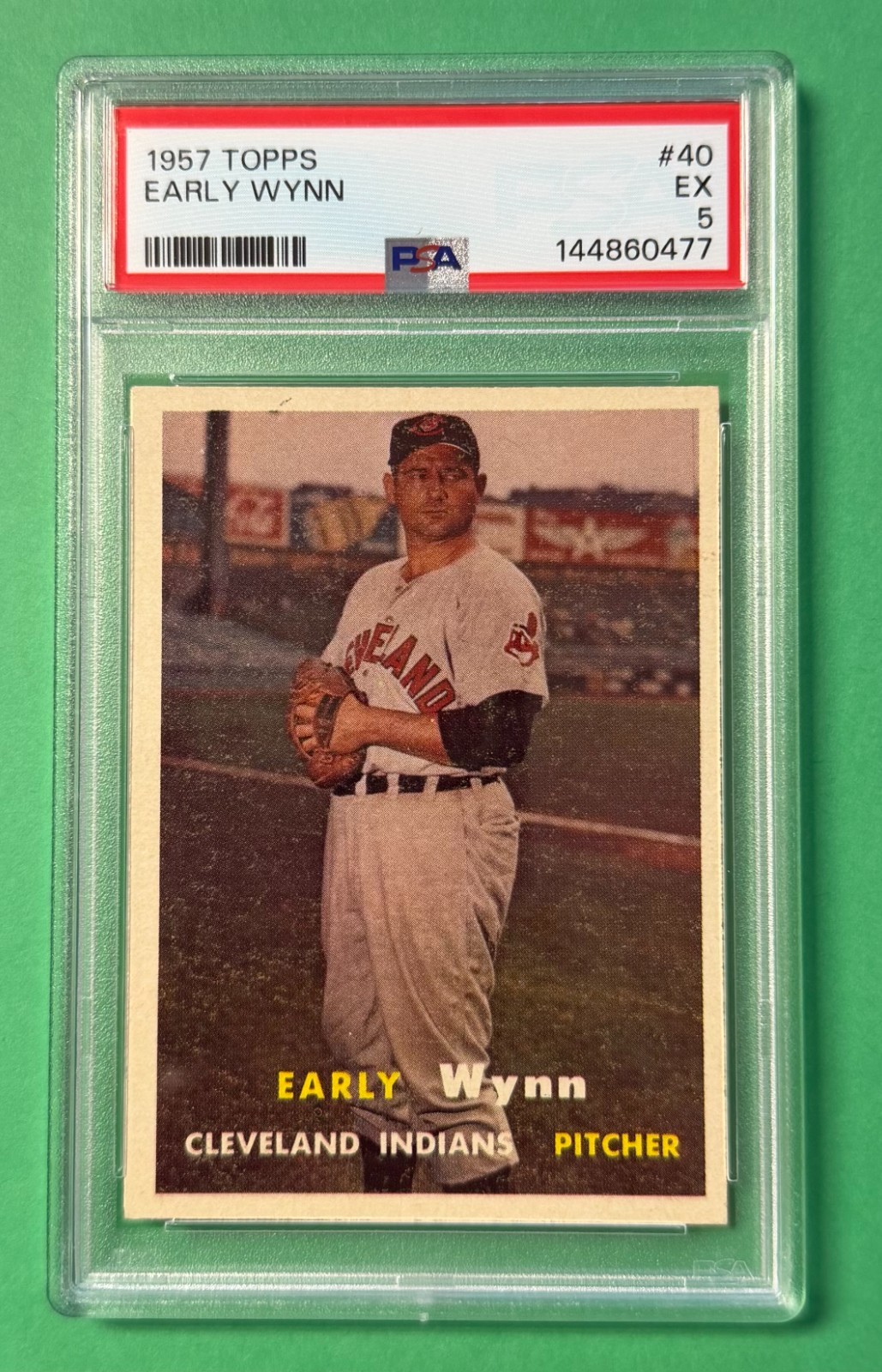 1957 TOPPS EARLY WYNN #40 PSA 5 EX INDIANS