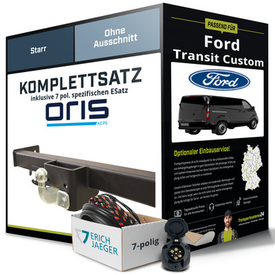 Für FORD Transit Custom Typ V362 Anhängerkupplung starr +eSatz 7pol 12-16 AHK