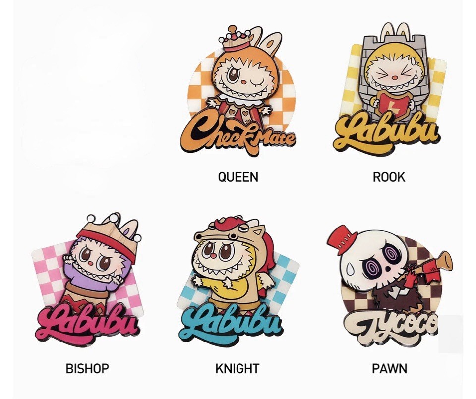 LABUBU Pop Mart THE MONSTERS Let's Checkmate Series-Fridge Magnet