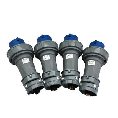 Lot of 4x MENNEKES ME 460P9W 250V 60A Watertight Plugs