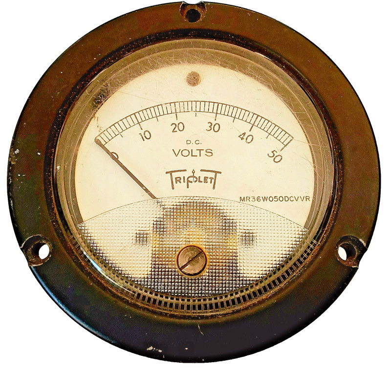 Vintage Triplett Electric Instruments DC 0-50 Volts Model 227 Panel Meter NOS