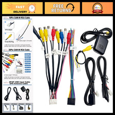 Universal Radio Wiring Harness Kit for Android Car Stereo - 16Pin ISO, RCA Conne