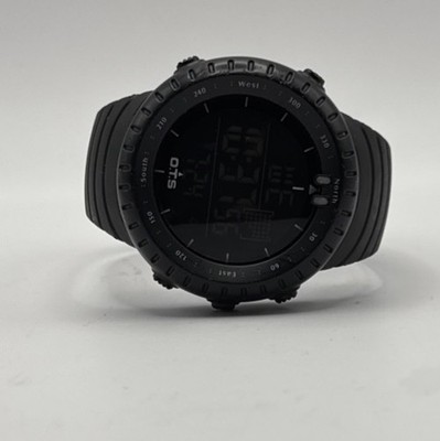 O.T.S T7005G Tone Quartz Digital Men's Watch USED /BLACK