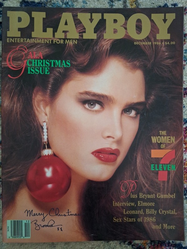 Playboy Magazine Vintage December 1986 Brooke Shields Christmas Gala Issue