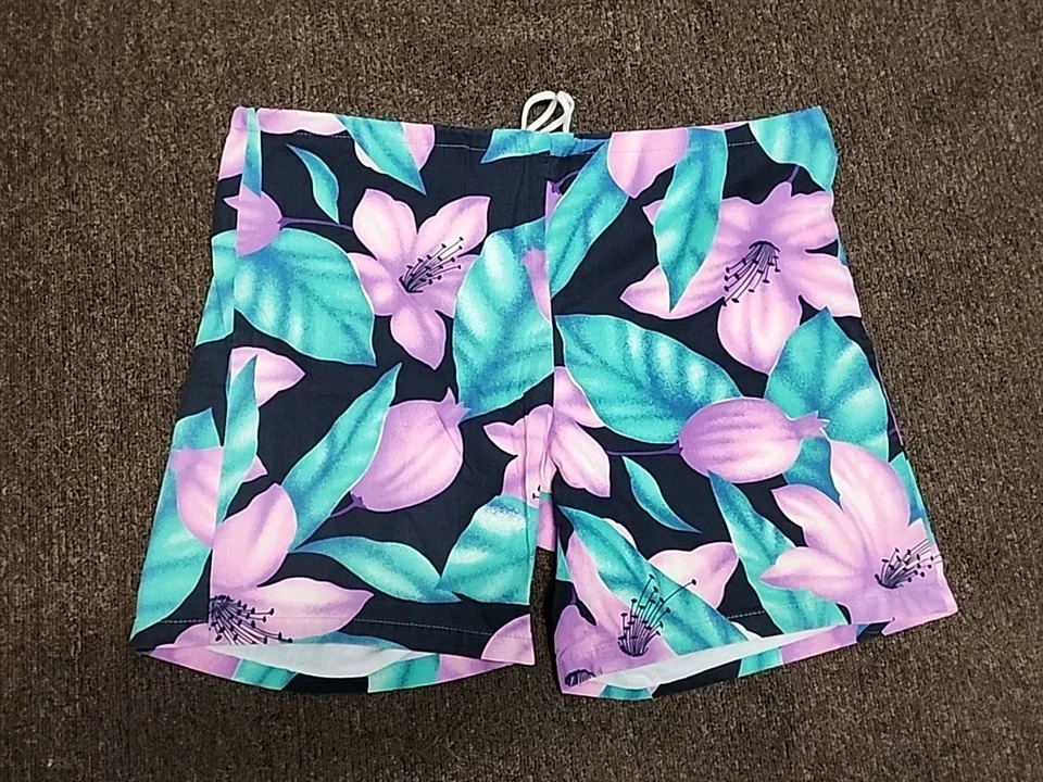 Lote (3) Baúles Hawaianos Jams Originales En Todo el Mundo Años 80 Para Hombre Med Floral Cinch De Colección Foto 4 de 4