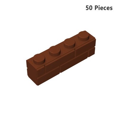 15533 Brick Special 1 x 4 with Masonry Brick Profile Reddish Brown 50x & Parts