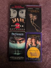 VHS Horror Lot 4 Tapes: Scream 2, Hocus Pocus, The Omen, Dr Giggles