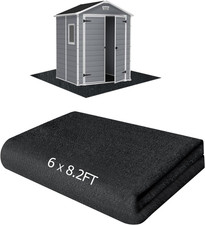 Alfombra de piso para cobertizo de almacenamiento al aire libre, 6 * 8,2 pies impermeable lavable piso de jardín Pa
