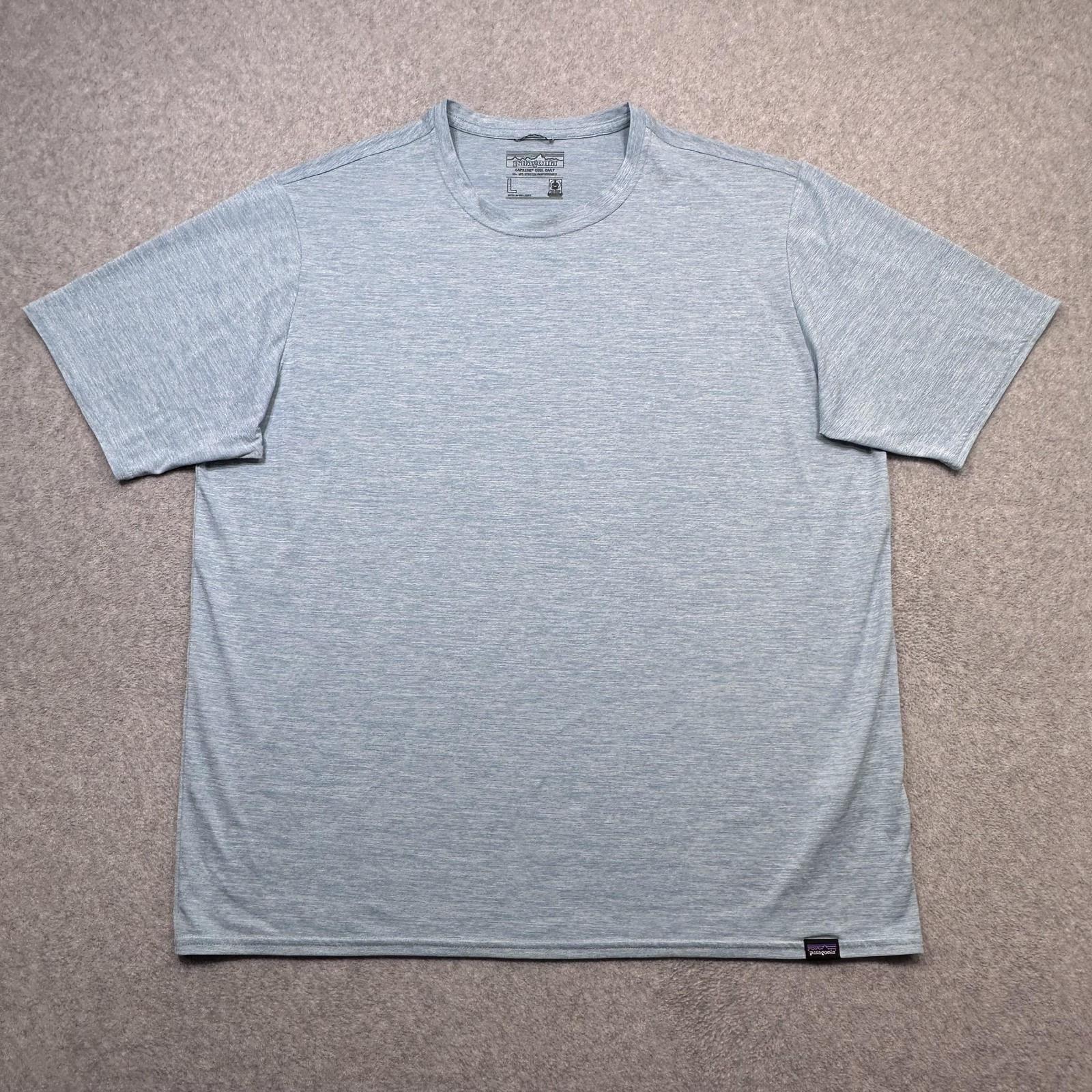 Patagonia Capilene Cool Daily  Shirt Mens Large Blue Short Sleeve Performance