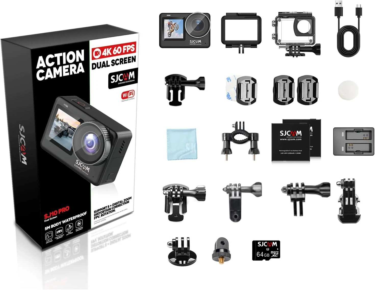 SJ10-PRO(64GB)+2 Batteries+Charger