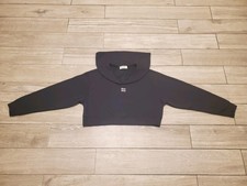 MIU MIU 100 cotton black sailor collard long sleeve cropped sweater M