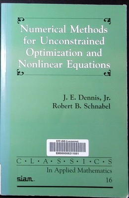 Numerical methods for unconstrained optimization and nonlinear equations 2502345