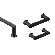 Genta LX 3-Piece Bath Hardware Set with 24 In. Towel Bar, Paper Holder, Hand Tow