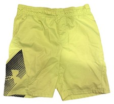 Under Armour Boys Swim Board Shorts Trunks Size Youth Medium Neon Green Yellow