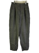 Vintage 90s Lauren Ralph Lauren Womens 6 Petite Wool Hounstooth Plaid Pants