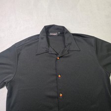 Steady Last Call Shirt Mens Large Short Sleeve Flaming Button Handcrafted In USA