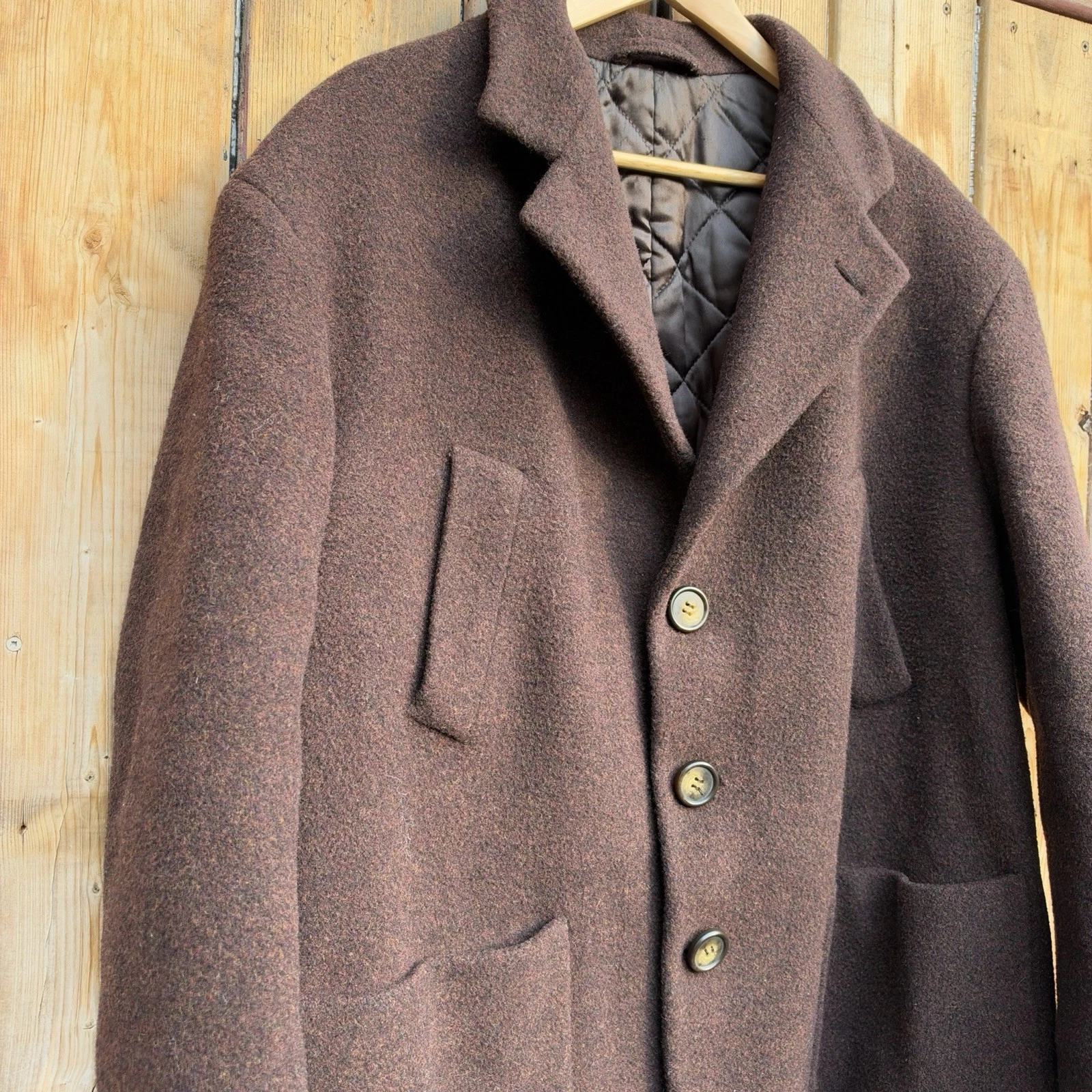 Vintage dolce and Gabbana wool quilted coat - product detail image 3