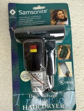 Samsonite Dual Voltage Travel Hair Dryer 120/240V Folding NOS 1996