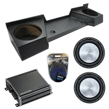 2007-2013 GMC Sierra Ext Cab Truck Harmony A122 Dual 12" Rhino Sub Box & CXA8001