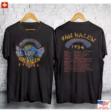 Trending Vintage 1984 Van Halen Tour Of The World For Men Women Unisex T-Shirt