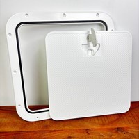 Nuova Rade Inspektionsluke 380X380 Mm Bootsluke Kunststoff Weiß Mit Abdeckung