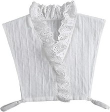 Fake Collar Detachable Dickey Blouse Half Shirts Lace False Collars for Women...