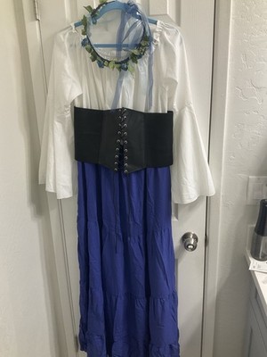 White And Blue Renaissance Outfit Size 2x