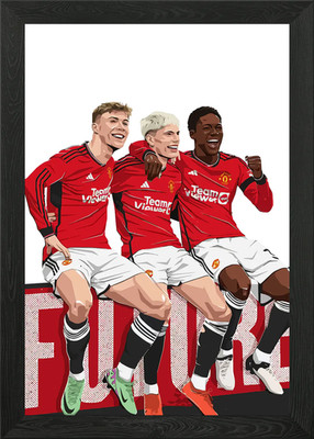 Manchester United Zukunft gerahmtes Wandbild Poster Leinwanddruck Bild