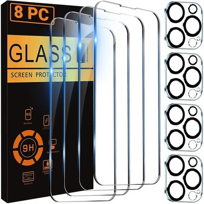 4 PACK For iPhone 17 16 15 14 13 12 11 Pro Max Tempered Glass Screen Protector