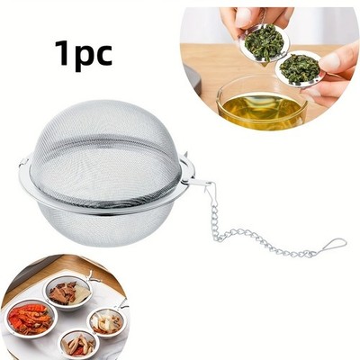 Stainless Steel Tea Infuser Ball Strainer With Chain Hook Tea Filter