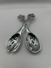 Fleur De Lis Silver Aluminum Dining Flatware Salad Serving Set