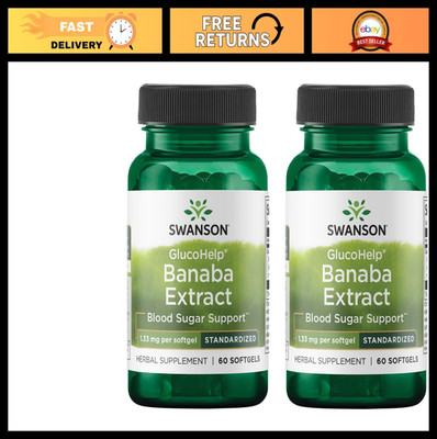 Glucohelp Banaba Extract 1.33mg - Standardized Herbal Supplement, 60 Softgels (2
