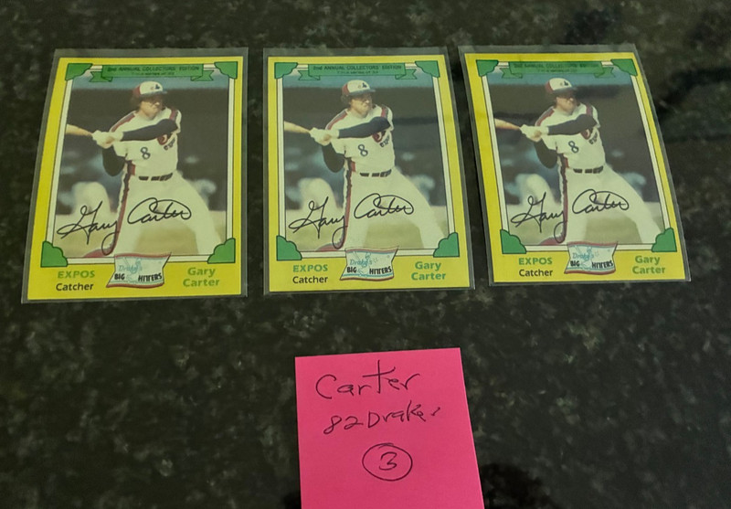 1982 Drake's Baseball #7 GARY CARTER..................3 TOTAL