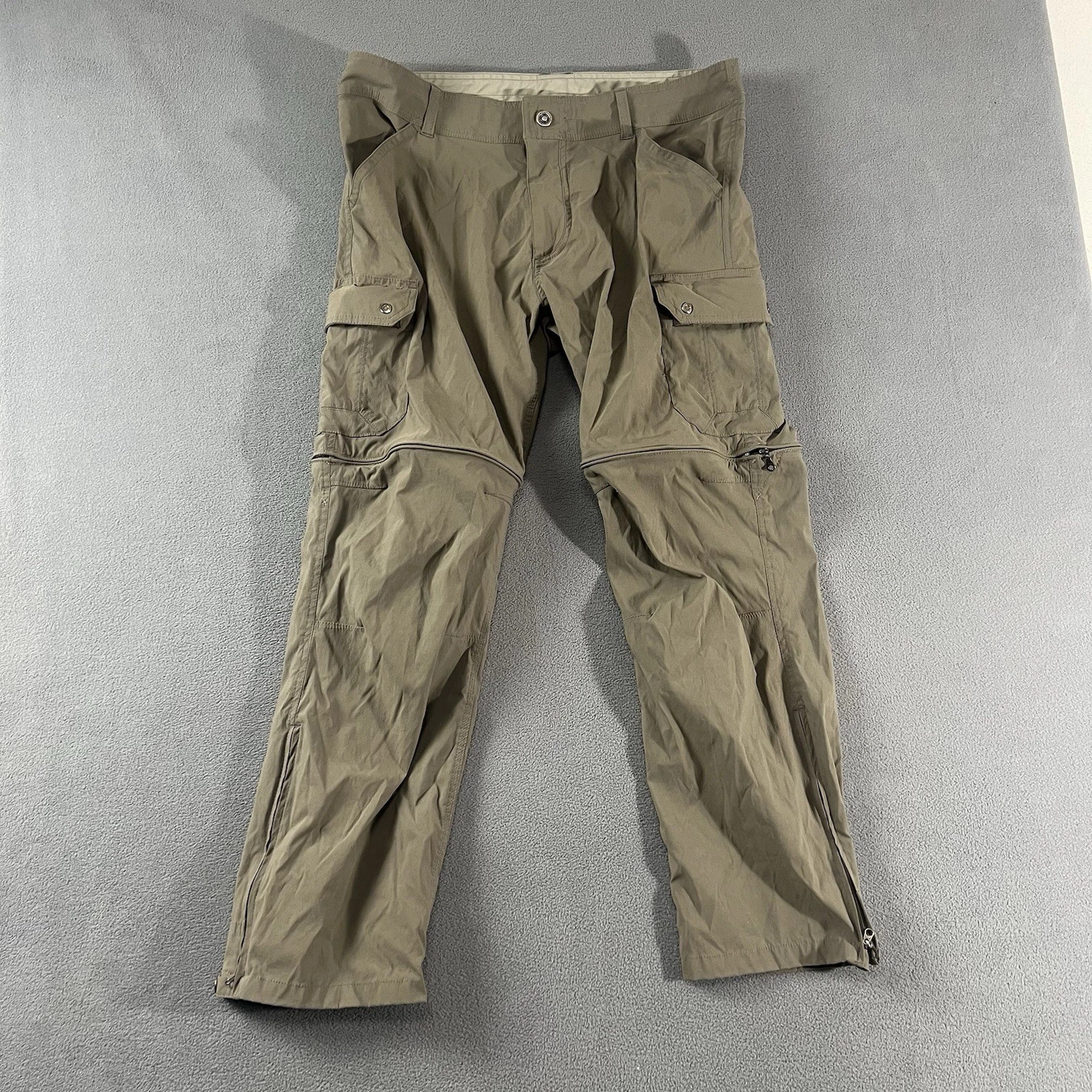 Kuhl Pants Mens Size 36X30 Beige Renegade Convertible Stealth Cargo Hiking