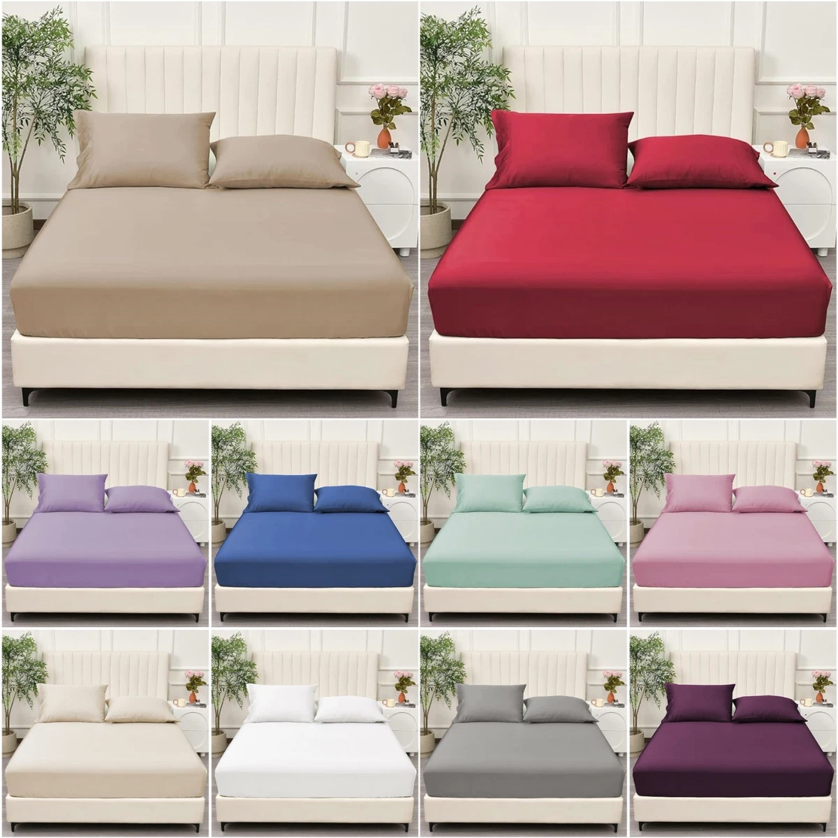 Sábana bajera extra profunda 30 cm sábanas ultra suaves individuales dobles king super king
