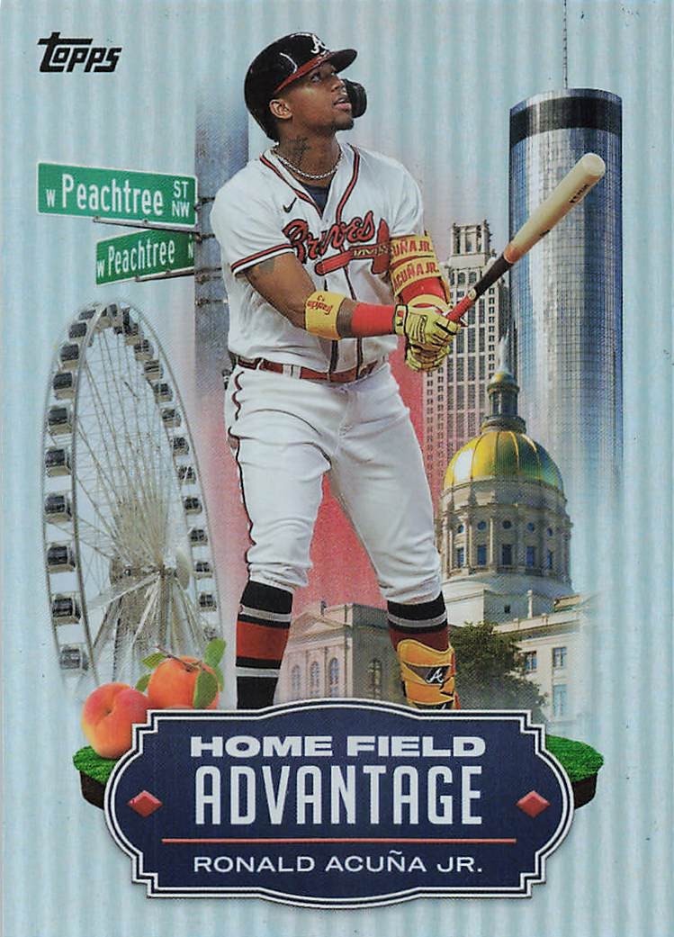 Ronald Acuna Jr. Home Field Advantage SSP Atlanta Brave 2023 Topps Series 1