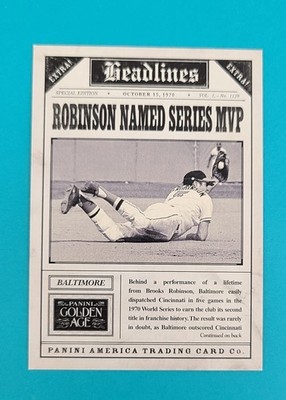 2013 Golden Age Headlines #5 Robinson Series MVP Card  Bargain Bin 50% Off 6+ V9