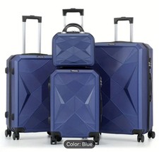 Juego de 4 maletas ABS cabina carcasa rígida equipaje viaje trolley 4 ruedas ligero