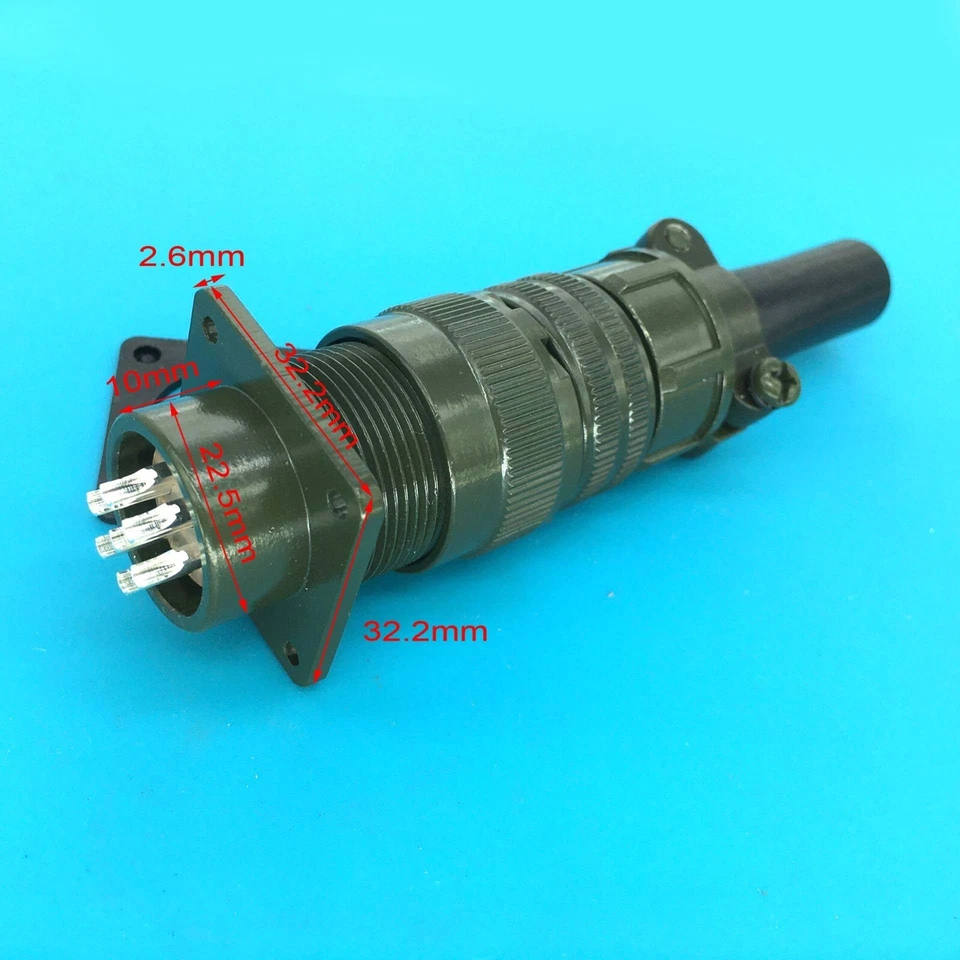 5015 American Standard 7-Pin Aviation Plug Servo Motor Socket MS3102A16s-1p -1s - Image 4 of 4