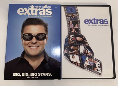 Extras Season 2 DVD 2007 HBO Comedy Ricky Gervais Comedy Drama TV Series w/ Slip