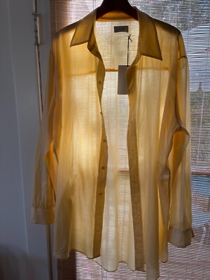 Lemaire women's cotton voile shirt, apricot ice size 42