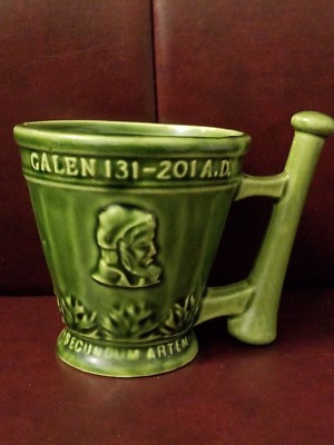 Vintage Art Pottery Schering green Cup Mug