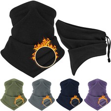 Winter Fleece Neck Warm Gaiter Cover Ski Face Mask Windproof Scarf for Men Women