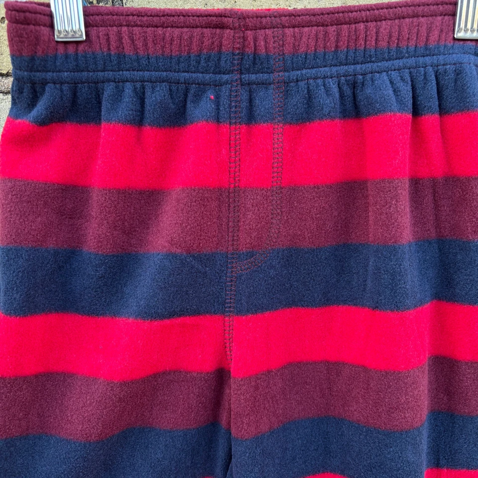 Pantalones de salón de pijama a rayas de lana para niños Lands' End rojo, azul marino, óxido talla 10 Foto 2 de 4